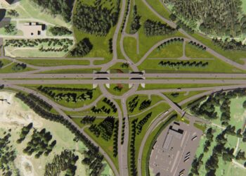 Maanteeameti põhja regioon - põhja regioonis on mahukad ning olulised tööd nii Väo liiklussõlm (pildil) kui ka Võõbu–Mäo lõik. Illustratsioon K-Projekt AS.