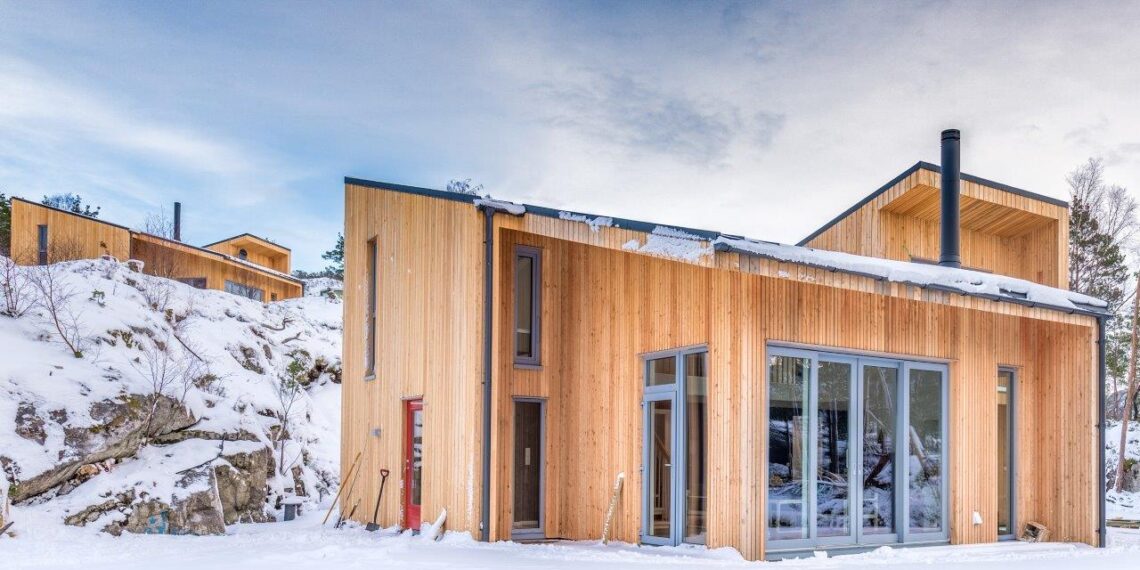 Timbeco puitelementidest puhkemaja STAV90 Norras. Foto: Timbeco