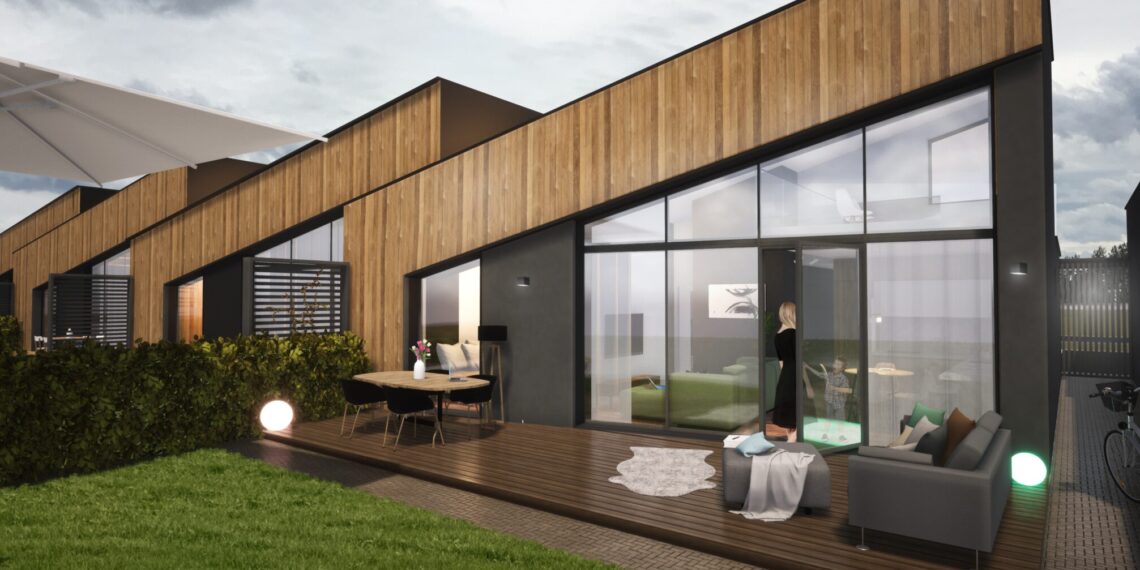 Pilkupüüdvaks arhitektuurseks nüansiks on klaasfassaad, mis katab umbes 50% majade tagaseinast. Bauroc plokk