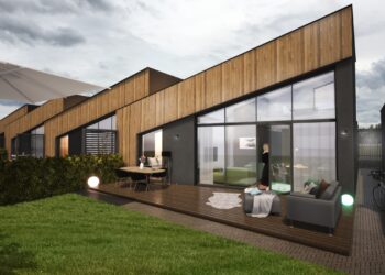 Pilkupüüdvaks arhitektuurseks nüansiks on klaasfassaad, mis katab umbes 50% majade tagaseinast. Bauroc plokk