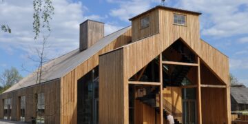 Aasta puitehitise konkurss 2023, kandidaat. Mulgi elamuskeskuse ekspositsioonihoone. Foto: Helen Rebane