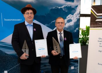 Aadu Lassi inseneripreemia pälvis Taavi Tõnts ja elutööpreemia Enn Raadik. Foto: Jakob Meier/Transpordiamet