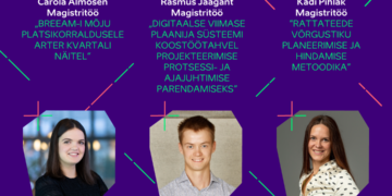 Digitaalehituse klastri digiehituse tulevikutegija konkursi nominentideks on Cärola Almosen, Rasmus Jaagant ja Kadi Pihlak.