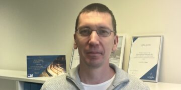 Aasta ehitusinsener 2023 ning aasta parim rajatise ehitusprojekt 2023 tiitli sai Estkonsult OÜ projekteerija Priit Põldre Paldiski LNG-haalamiskai konstruktsioonide projekteerimise eest. Foto: aasta ehitusinseneri konkurss