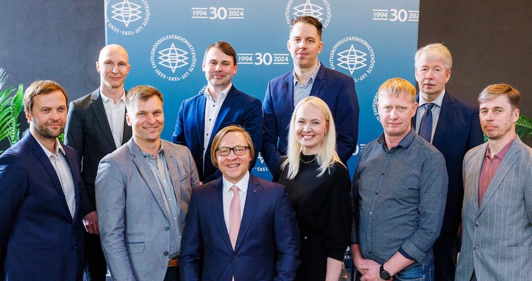 30. aprillil 2024 toimunud aastakoosolekul valisid Eesti Ehituskonsultatsiooniettvõtete Liidu (EKEL) liikmed uue juhatuse. Foto: EKEL