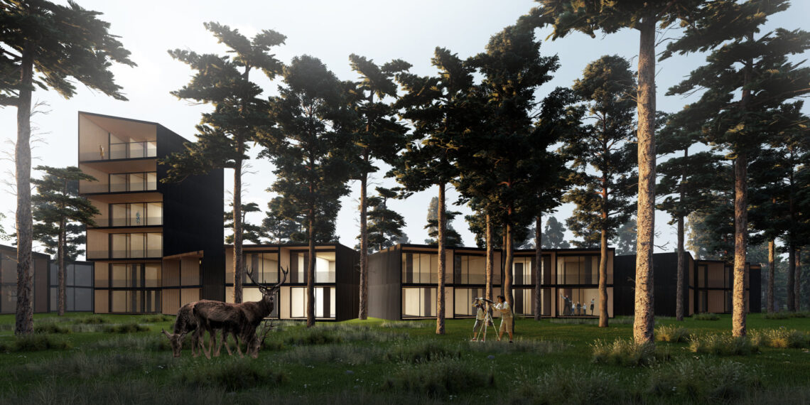 Peipsi põhjarannikule kerkiva unikaalse Uusküla loodusspaahotelli ehitavad samasse ehituskontserni kuuluvad Nordecon ja Embach Ehitus. Allikas: Nordecon