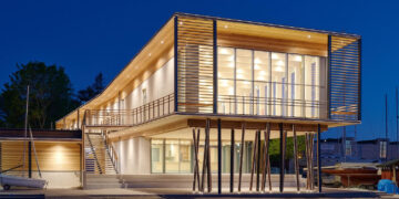 Aasta betoonehitis 2024 on Kalevi Jahtklubi sadamahoone. Foto: Eesti Betooniühing