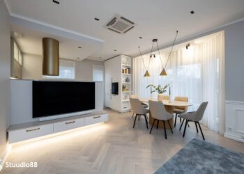 Messingitooni silindrikujuline õhupuhasti lisab ruumi autentsust ja pehmust, asendades varasema nurgelise versiooni. Interjööri autor: Ljudmila Funika-Müür, Stuudio88 OÜ. Foto: Kirill Masing