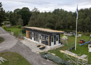 Harjumaal, Kurtnas on ehitamisel Eesti esimene kanepibetoonist hoone. Foto: Erik Riikoja