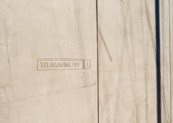 Aasta betoonehitus 2024, Kalevi jahtklubi. Betoonelementide valamisel kasutati klubiliikmete vanu purjesid, mis talletati betooni mustrina. Foto: Karl Kasepõld