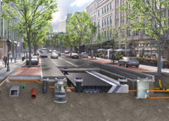 ACO sademevee kogumise ja käitlemise terviklahendus koos niisutussüsteemiga.