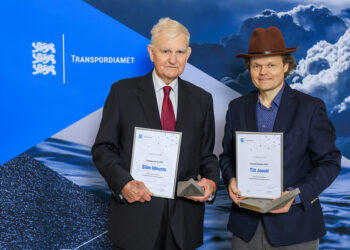 Aadu Lassi nimelise teedevaldkonna auhinna pälvisid Siim Idnurm ja Tiit Joosti. Foto: Karli Saul/Transpordiamet
